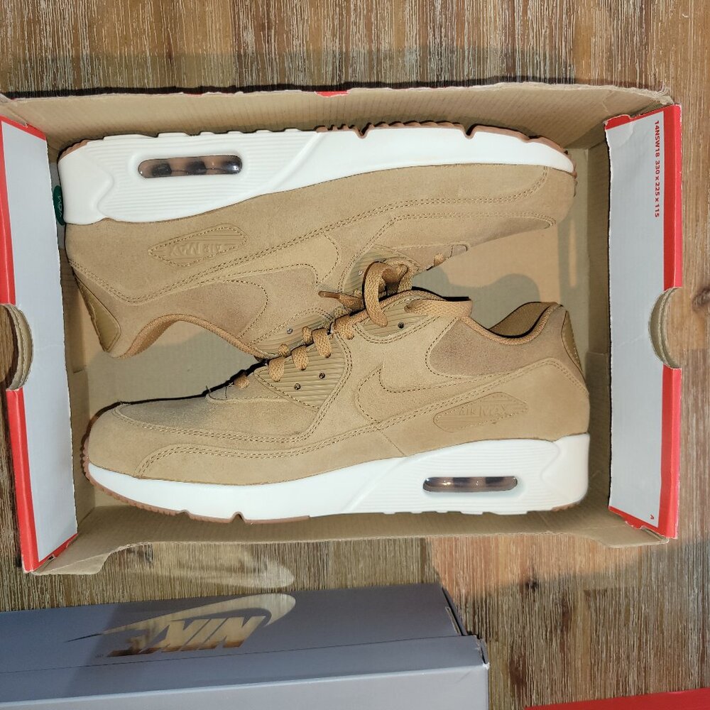 Nike Air Max 90 Ultra 2.0 LTR | Flax/Sail-Gum Brown/White | Size 10.5 | New